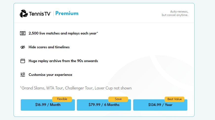 How Much Does Tennis TV Cost? Monthly and Annual Pricing Breakdown