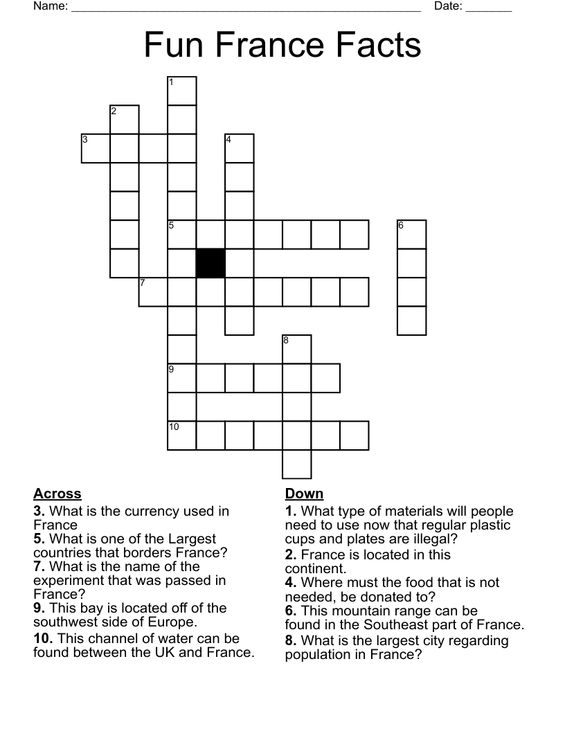 French Menu Challenge: Try this Fun Word Crossword