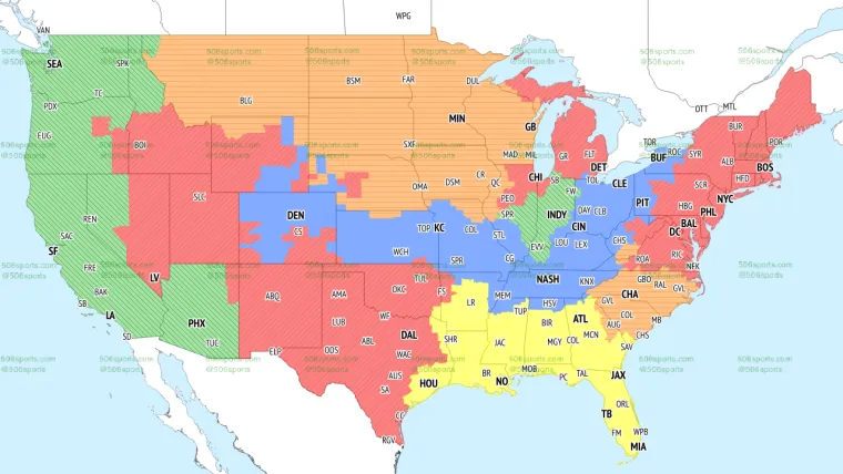 Week 4 NFL Coverage Map: See Which Games Are Available in Your Region!