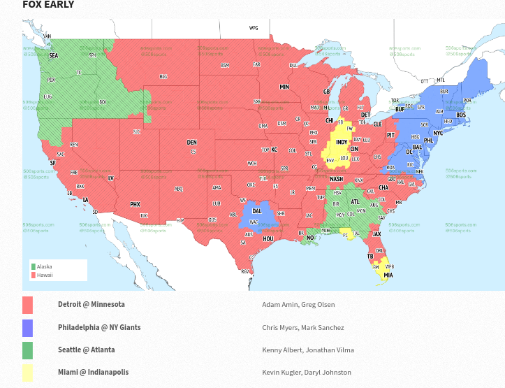 NFL Week 7 TV Map 2023: Find Out Which Channel the Game is on!