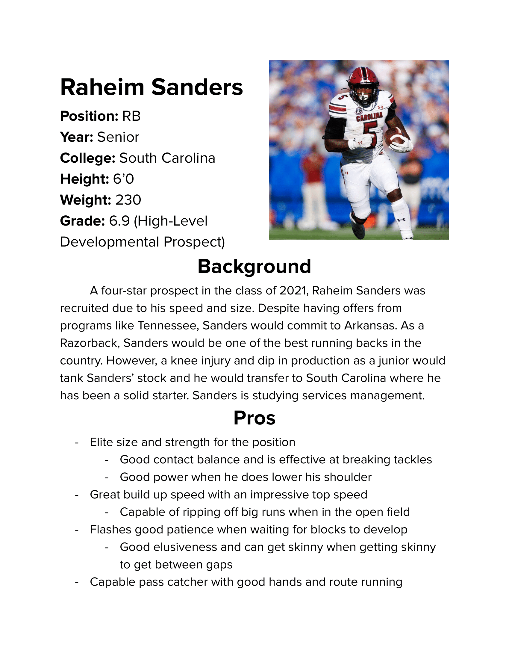 Is Raheim Sanders NFL Draft Ready? Easy-to-Read Breakdown!